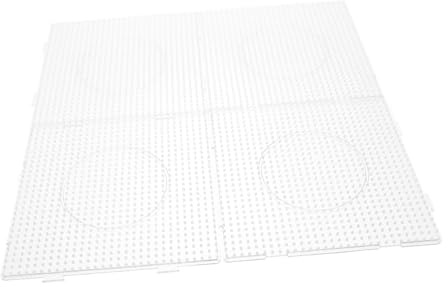 KONTONTY 4 Stück Steckperlen-platten Zum Basteln Groß Quadratisch Transparent Acryl-perlenplatten Für Diy-perlenkunst Kreative Projekte Und Perlenkunst