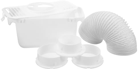 Kit de Ventilation Intérieure 1 Set Sèche-linge Électrique pour Blanc | Plastique, Entretien Facile et Collecte des Peluches, Usage Polyvalent Récupération D’eau