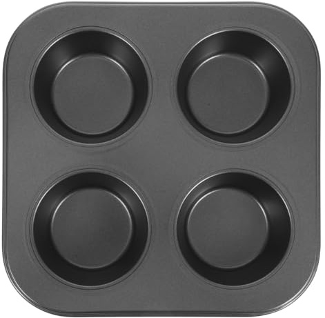 PRETYZOOM Muffinbackform 4Er Antihaftbeschichtete Muffin Form Für Cupcakes Und Muffins Backblech Für Ofen Leicht Zu Reinigen Für Zuhause Und Konditorei 18.00 X 18.00 X 3.00 Cm