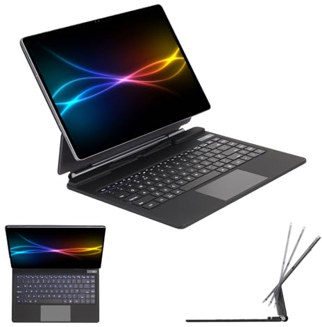 TECHGEAR Étui clavier pour Samsung Galaxy Tab S10 Ultra, S9 Ultra, S8 Ultra 14,6 (X920 / X910 / X900 Series) Support flottant magnétique, pavé tactile multi-touch de précision, rétroéclairage 7