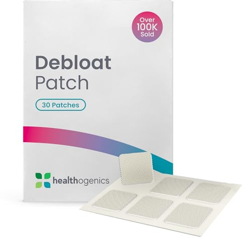 Healthogenics Debloat Patch – Easy Daily Patch with Dandelion, Fennel, Ginger & Choline – Gentle Digestion & Fluid Balance Support, Non-Laxative, Convenient Transdermal Option