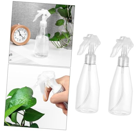 Veemoon 3 piezas Botellas Pulverizadoras Transparentes de Plástico Spray Fino Recargable para Peluquería Maquillaje y Riego de Pequeñas