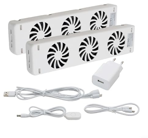 Set di ventole per radiatori magnetici, ventilatori per termosifoni, ventilatore a risparmio energetico, fino al 22% di risparmio energetico, a basso rumore, per radiatori e convettori a partire da