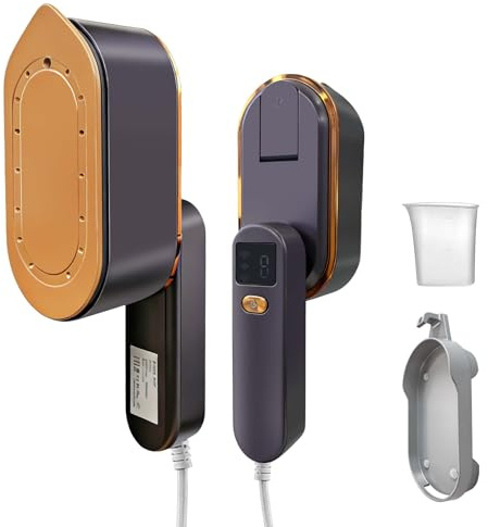 KOLERFLO Steamer Dampfglätter, 2000W Hochleistung, 9s Ultra-Schnellaufheizung, 130ml Wassertank, 2-in-1 Tragbares Bügeleisen mit 3 Modi & LED-Anzeige, Mini Bügeleisen für Reisen, Zuhause & Büro