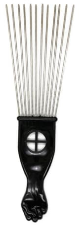 HAMPPLIES 3 pièces Peigne Metal Hair Pick avec Manche Poing Abs Peigne Long Dents Larges Aluminium pour Coiffage Cheveux Bouclés et Ondulés Démêlant Doux sans Tiraillement