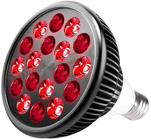 Elitzia 54W Rot- und Nahinfrarot-Glühlampe, Wellenlängen 660 nm und 850 nm, E27/E26-Sockel, für den Einsatz zu Hause und im Salon ETPAR39