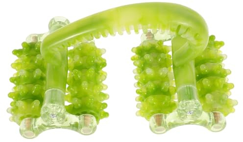DECOMELODY Rullo Massaggiante Portatile in Pp Verde per Alleviare la Fatica della Schiena e Massaggio Lenitivo per Schiena e Braccia, Design Compatto per Massaggio Viaggio