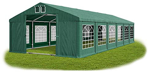 Das Company Tenda per Feste Verde 6x12m Impermeabile 560 g/m2 PVC Telone Costruzione Summer Plus sul Fondo e Rinforzi Tetto - Tenda per Esterno, Tende Per Esterno Impermeabili - Tenda Giardino Esterno