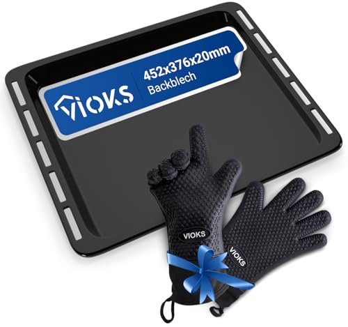 Uppsättning bakplåt magknät 4810657929 450 x 375 mm med 2 silikonugnshandskar