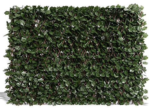 DOEWORKS Expandable Fence Privacy Screen for Balcony Patio Outdoor(Double Sides Leaves), 1PC Faux Ivy Fencing Panel for Backdrop Garden Backyard Home Decorations