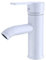 Robinet mitigeur monocommande en acier inoxydable pour cuisine et salle de bain - Blanc