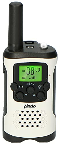 Alecto FR-175 Walkie Talkie für Erwachsene und Kinder - 7km Reichweite - 8 Kanäle - 38 CTTCSS-Codes - VOX - integrierte Taschenlampe - 2,5mm Anschluss - weiß
