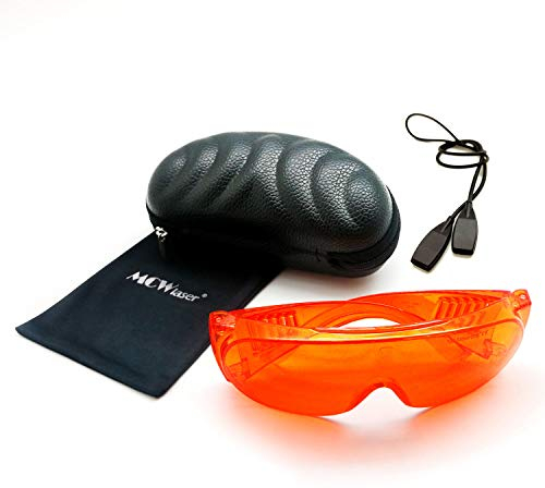 MCWlaser 190-540nm Laser Safety Goggle Glasses OD7+ For UV light Violet Blue Green Laser 405nm 445nm 450nm 473nm 532nm Style 6