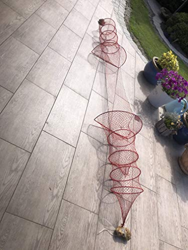 Machermann-Germany Doppelreuse Aalreuse Krebsreuse Fischreuse 3 Meter Länge Reusen Fischnetz,Angelnetz,Reuse