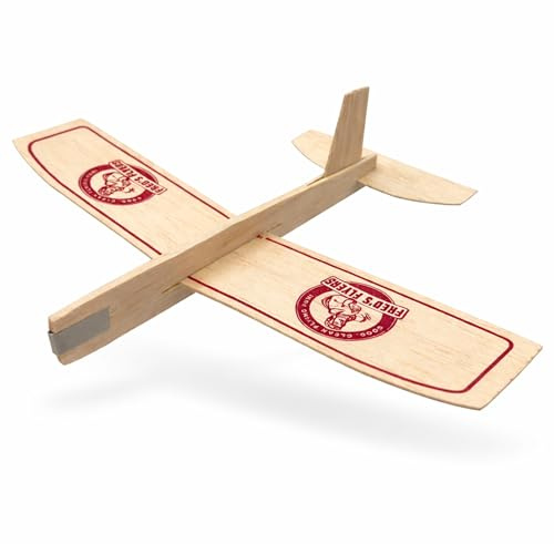 Fred's Flyers Balsa Wood Airplane Kits - 5-Pack - USA Made Wooden Glider Toy Planes for Kids