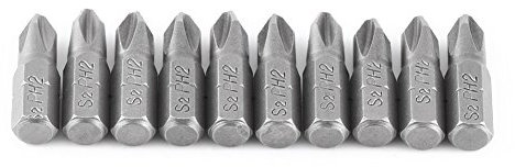 PH2 Cross Head Screwdriver Bit Set 10Pcs 1 Inch Magnetic Phillips Slotted Power Bits Flat Impact Ready Driver Insert Bits 1/4” Hex Shank