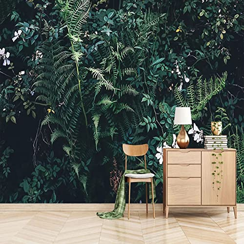 Carta Da Parati Personalizzata Carta Da Parati Moderna Con Foglie Di Piante Verdi Fotomurali Soggiorno Camera Da Letto Decorazioni Per La Casa 400Cm(W)×280Cm(H)