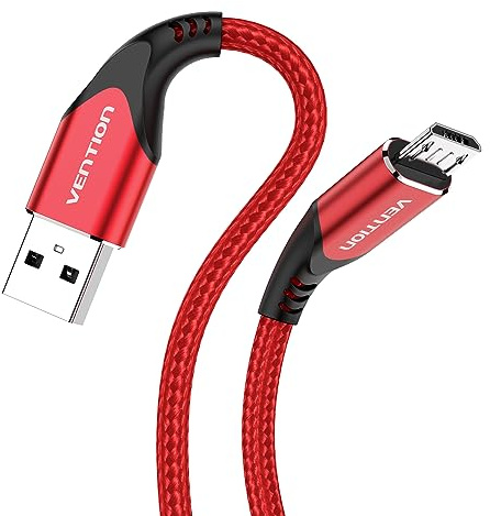 VENTION Câble micro USB de 1 m – Câble de charge pour tablette Kindle Fire en nylon tressé pour tablette Samsung Galaxy S6 S7 S5 J7 J5 J3 – Câble de charge pour manette PS4 Xbox