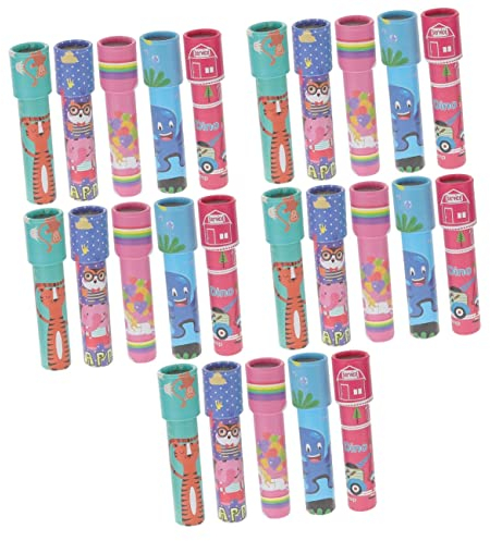 jojofuny 25 StüCk Klassisches Kaleidoskop Kinder, Lustiges Drehbares Kaleidoskop Spielzeug, ZufäLlige Stile, Perfekt FüR Kindergeburtstag, Weihnachten, Neujahr, Mitgebsel (Zufällige Farbe)