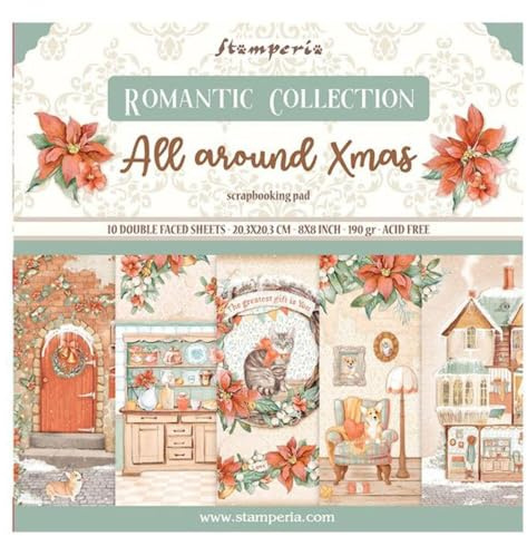 Stamperia, All Around Christmas 8x8 Inch Paper Pack