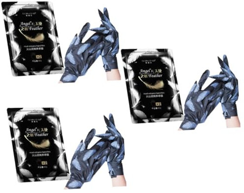 FRCOLOR 3paare Hochwirksame Handmaske Aus Vulkanerde Feuchtigkeitsspendende Peeling-handschuhe Zur Entfernung Von Nagelhaut Für Gesunde Glatte Hände Für Trockene Rissige Haut