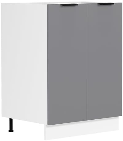 Küchenschrank | Maße ca. H. 82 x B. 60 x. T. 46 cm | Unterschrank mit zwei Drehtüren | Küchenmöbel - Fasola