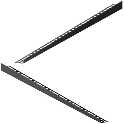 Aquabad Edelstahl Gefälleprofil Clive für begehbare Dusche in Schwarzmatt 160cm, 1x paar (links und rechts), Kantenhöhe 12mm