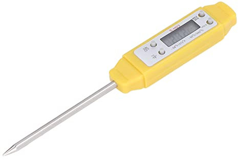 Digital Food Thermometer High Accuracy Electronic Pen Pocket Thermometer for Kitchen, Meat, Liquid (Yellow)