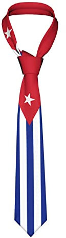 Business Halstuch Kuba-Flagge-Emblem, Herren Hochzeit Krawatten Klassisch Herren Seidenkrawatte Mikrofaser Krawattenschal Für Herren Hochzeit Party