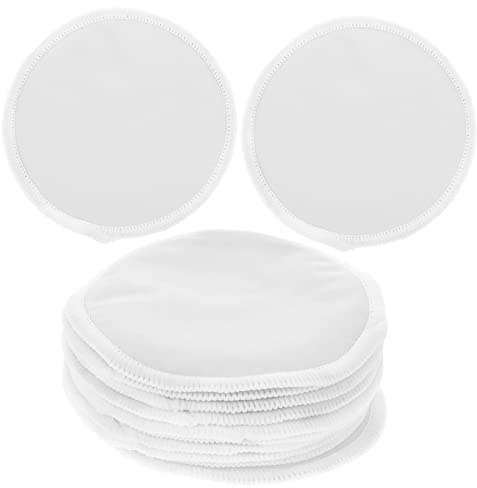 Waschbare Stilleinlagen für Schwangerschaft und Stillzeit Weiß | Saugfähig und Atmungsaktiv, Faser, Wiederverwendbar, Hautfreundlich, 10 Stück Pack, für Mütter