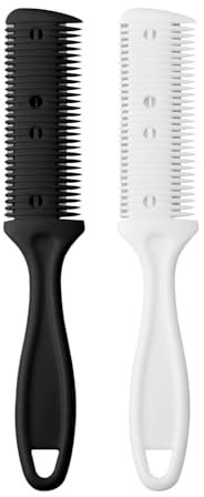 2 Pieces Double-Sided Hair Cutting Comb, Barber Razor, Hair Thinning Trimmer, Split Ends Hair Clipper, Hair Clipper
