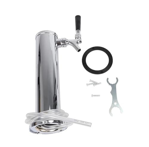 HWJFDC Grifo De Cerveza Torre de Cerveza cromada de un Grifo, Grifo Individual/Torre de Cerveza, Columna de Cerveza de Barril de Acero Inoxidable, Accesorios de Barra, dispensador de Cerveza