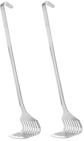 LIGIGWASH 2pezzi Potato Masher Acciaio Inossidabile Con Manico Lungo Utensile Manuale Per Schiacciare Patate Frutta e Verdure Strumento Da Cucina Multifunzionale Per Purè e Vellutati