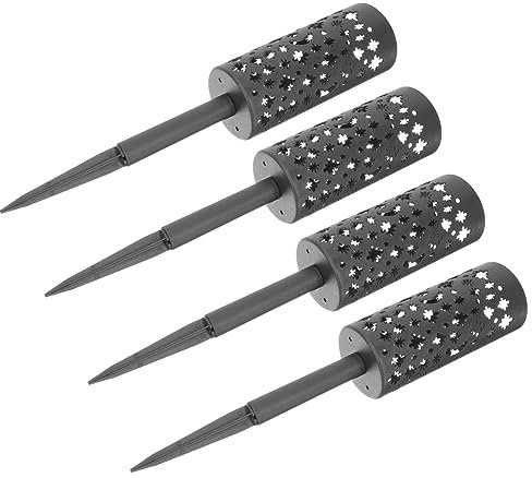 TOYANDONA 4pièces Vase Funéraire Plastique pour Cimetière Contenant De Fleurs pour Pelouse avec Piquets pour Fleurs Artificielles Et Fraîches