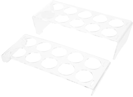 SEWACC Caja de Almacenamiento de Huevos para Refrigerador de Acrílico Transparente Capacidad para 20 Huevos y Diseño de Dos Niveles para Optimizar Área de Cocina