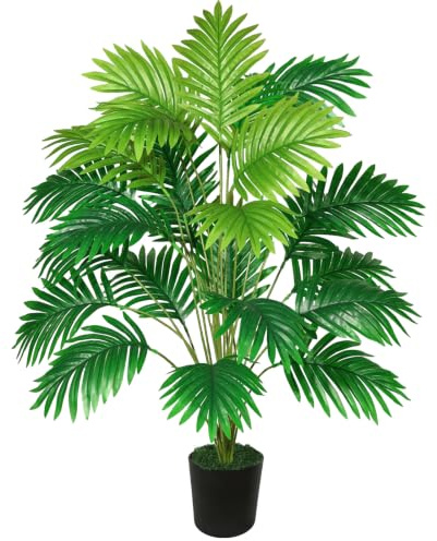 Natligard 90cm Künstliche Palme Künstliche Pflanzen Wie Echt Deko Palme | kunstpflanze groß kunstpalme für Schlafzimmer Badezimmer außenbereich Büro Garten Hochzeit Party Deco