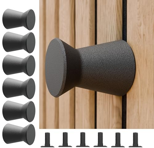 Shapes&Shades Garderobenhaken – für Akustikpaneele & Wandpaneele – Designer Haken rund geriffelt – Zubehör für Holzpaneele Wand – verfügbar als 4er oder 6er Set (6)