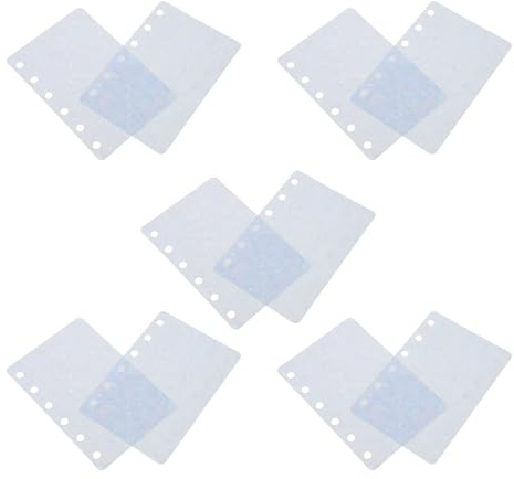 CLISPEED Divisori per Raccoglitori ad Anelli a 6 Fori in PP A7 80X120 MM Set da 10 Fogli Mobili Resistenti Inserti per Planner Organizzazione Ufficio Scuola Lavoro