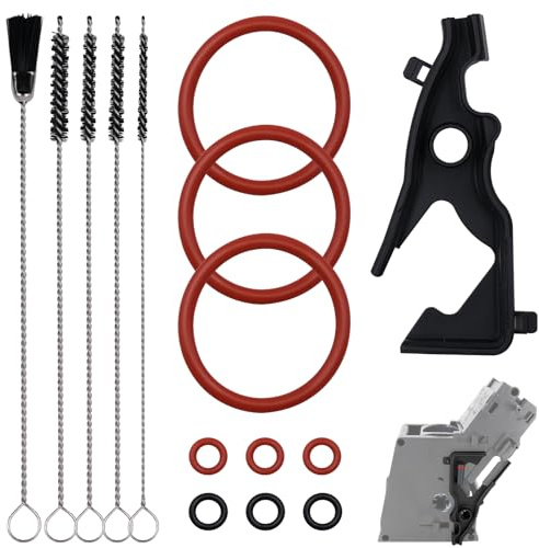 Juego de 15 anillos de sellado para Siemens EQ5/6/7/8, unidades de preparación con junta tórica y cepillo de limpieza, máquina de café automática, piezas de repuesto para unidad de preparación