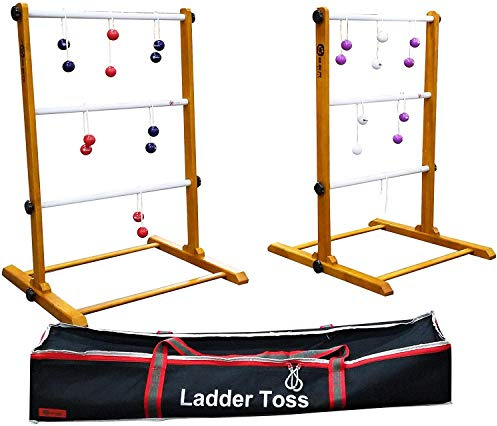 Uber Games Europe Profi Doppel Leitergolf Spinladder, 4X Set Bolas, Spiel | Golfspiel, in Tasche, Echte Golf Bälle, Harte Bolas, 2 bis 4 Personen