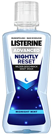 Listerine Advanced Nightly Reset Mild Flavour (400ml) Mouthwash to Reminalize Enamel, Combats Traces of the Day Overnight and Cleans Deeply