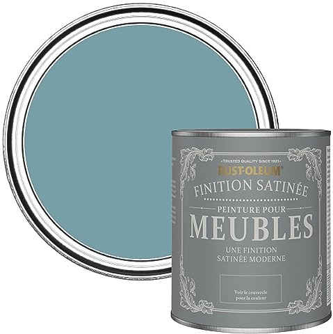 Rust-Oleum Blue Furniture & Skirting Board Paint in Satin Finish - Pacific State 750ml