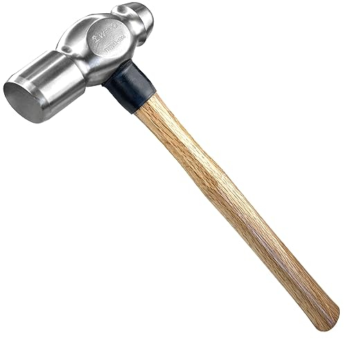 WEDO Marteau à panne sphérique en titane, 680,4 g avec manche en bois, non magnétique, léger, résistant à la corrosion, longueur 400 mm, antirouille, forgé à la main
