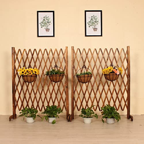 2 Pack Utbyggbart Träträdgårdsstaket - Plant Dekorativt Staket, Säkerhetsstaket För Sällskapsdjur Vikbar Design, Julgransstaket, För Växtklättring I Trädgården (Size : 120 * 120CM)