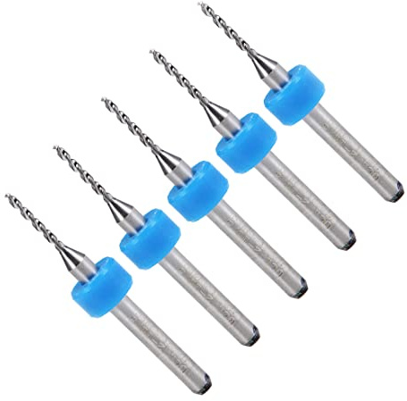 PATIKIL 1.2mm Dia 1/8 Gambo PCB Punta per Trapano, 5pz Tungsteno Carburo Micro Trapano Punte Rotante Strumento per CNC Incisione Stampa Circuito Scheda