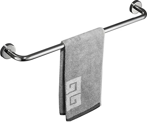 Lonmrrton Portasciugamani a Parete Finitura Lucida Portasciugamani, Asta Porta Asciugamani Singola per Bagno e Cucina Viti per Barra Tonda per Montaggio a Parete (Size : 40cm)