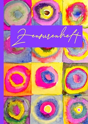 Zensurenheft: Praktisches Notenheft A4 für Lehrerinnen und Lehrer Softcover Design Lavendel