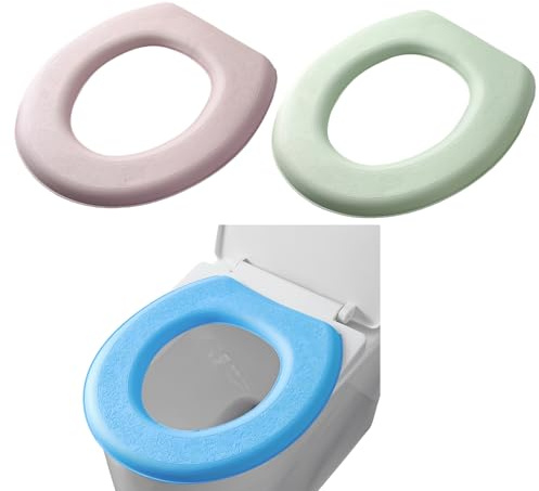 3 x WC-Sitzbezug, WC-Sitzwärmer, verlängerter WC-Sitzbezug, gepolstertes WC-Sitzkissen, waschbarer oder tragbarer WC-Deckel-Tankbezug