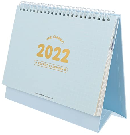 3 Sets 2022 Einfacher Taschen-Schreibtischkalender, Flip-Monatskalender, trendiger Aufkleber, Kalender, Planer, 2022, Schreibtischaufsatz, Schule, Desktop-Kalender, Stehtisch, Büro, Papier,