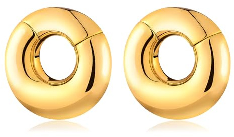 Longbeauty 1 Paar Ohr Gewichte Ohrhänger Flesh Tunnel Plug Creolen Albert Hoop Hufeisen Klemmkugelring Kugel Barbell für Gestreckte Ohrpiercing Expander Stretcher 6mm 8mm